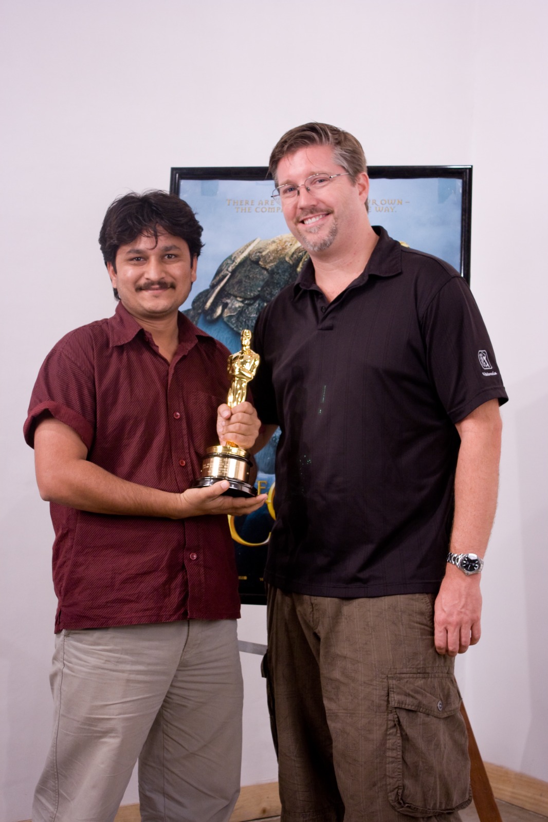 Diwakar Ghodake with the Academy Award